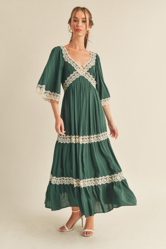 Criss Cross Lace Maxi