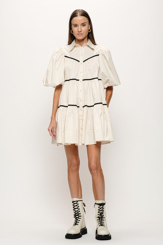 Tiered Shirt Dress