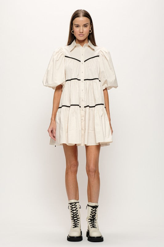 Tiered Shirt Dress