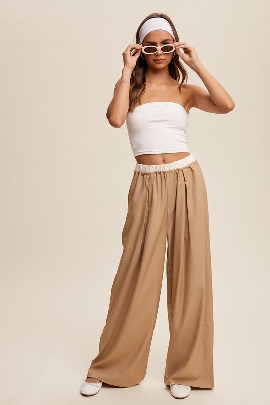 Dual-Tone Waist Trousers