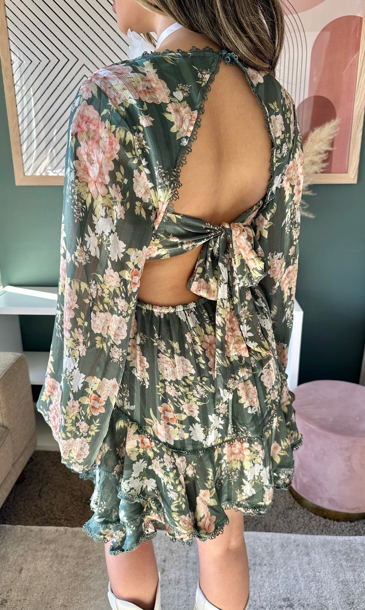 Green Floral Dress