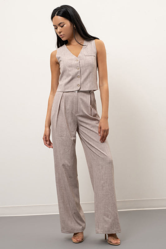 Wide Leg Pleated Pants