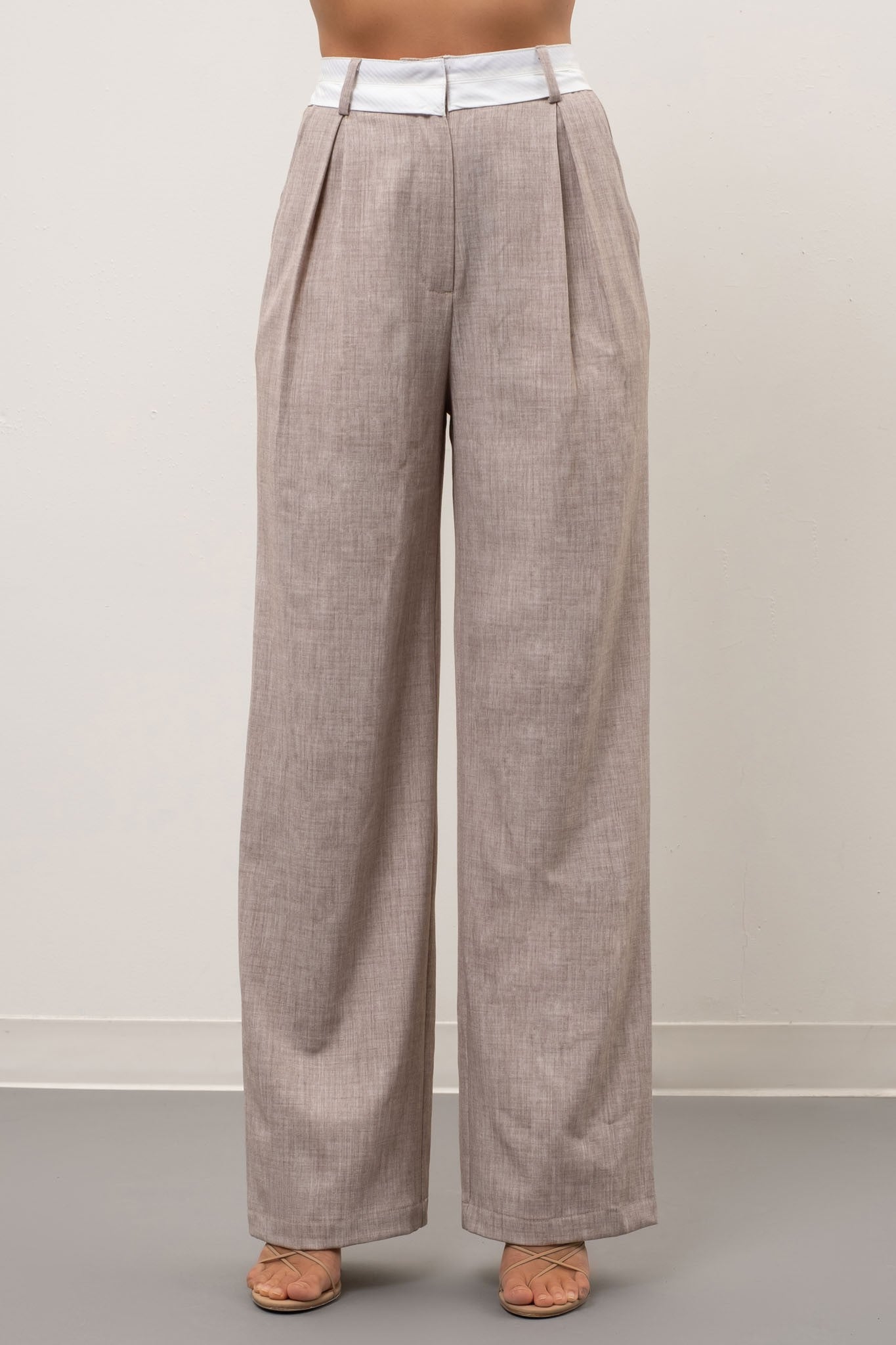 Wide Leg Pleated Pants