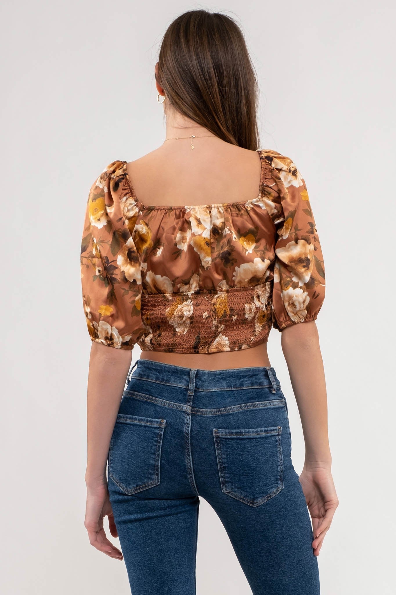 Peasant Sleeve Floral Top