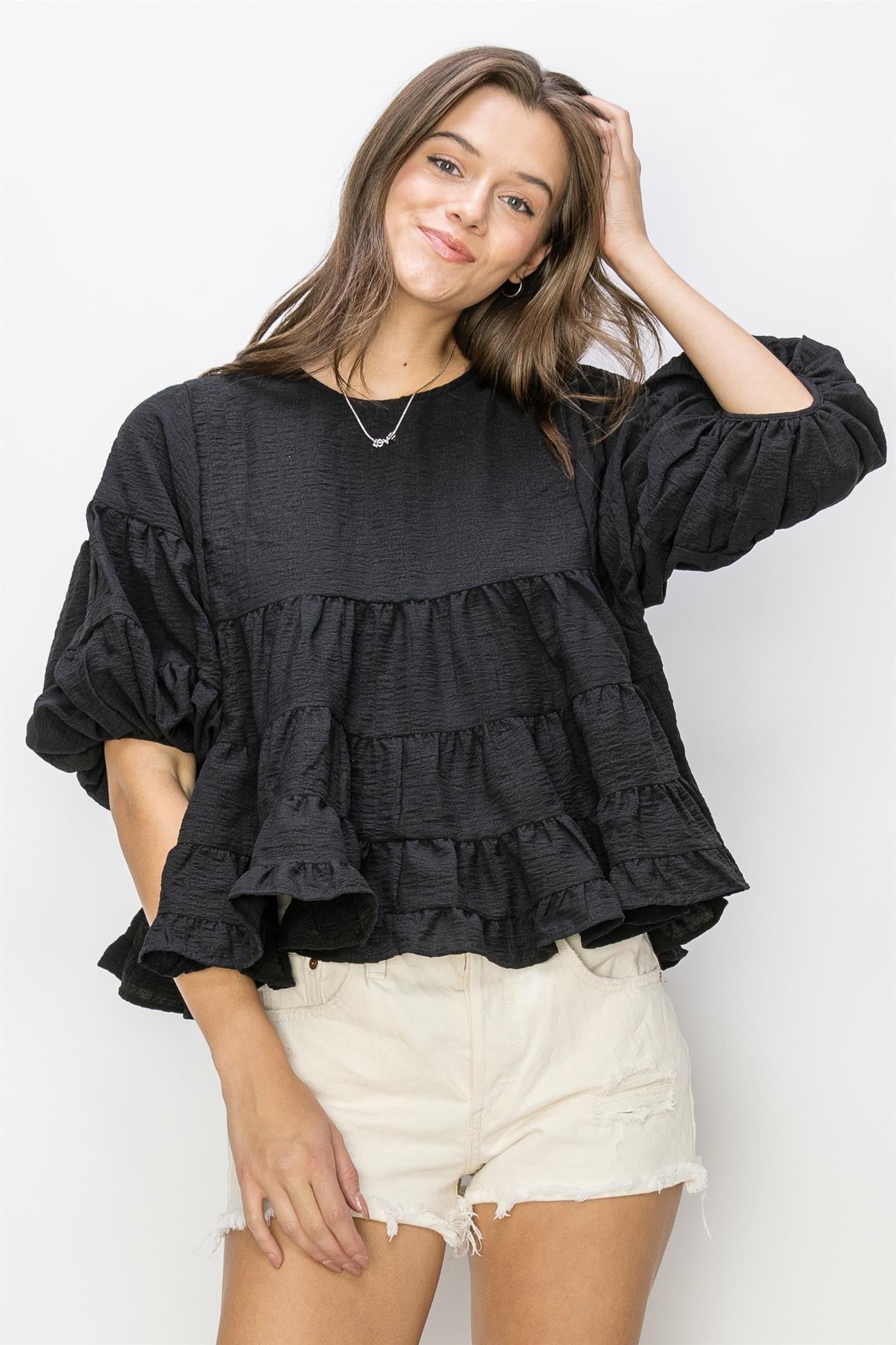 Babydoll Puff Blouse